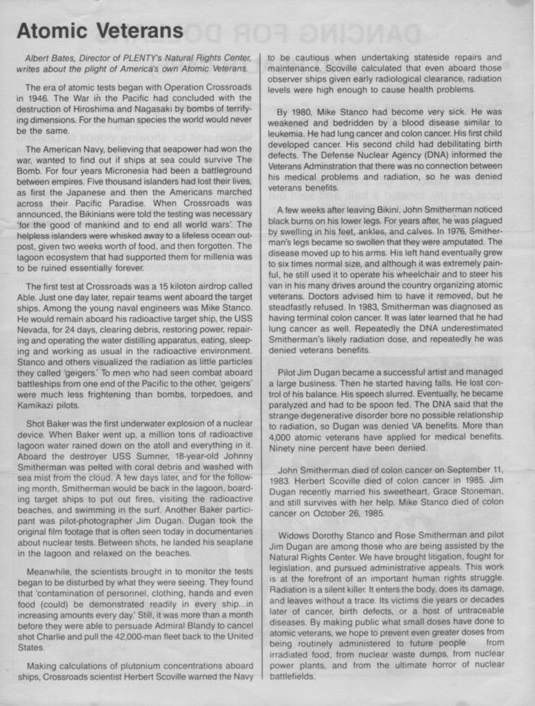 Albert Bates, Jenna Hutchens, Jerry Hutchens, John Smitherman, Jose Ramirez, Loretta Afraid of Bear Cook, Tom Cook, 1986, Guatemala, Lesotho, Mexico, Pine Ridge, Community Gardens, Food Security, Medical Relief, Music, Refugees
